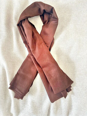 esho funi - NWT 100% Lightweight Cashmere Scarf in Dark Brown